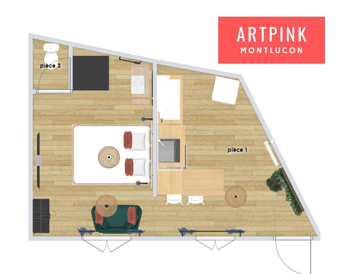 Montluçon Artpink - Ideal Pros - Proche Commerces - Agathor מראה חיצוני תמונה